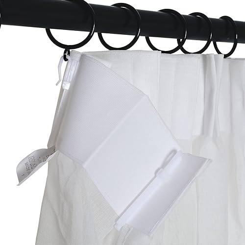 Miniatura 9 de TWOPAGES Cortina plisada transparente para dormitorio, sala de estar (1 panel, 52 pulgadas de ancho x 102 pulgadas de largo, a rayas) (1 panel, 52