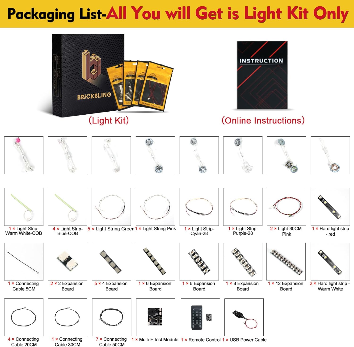 BrickBling LED Light Compatible with Lego Tropical Aquarium 10366, Decoration Lamp Compatible with Lego Tropical Fish Tank- Excluding Model (RC Version Light)