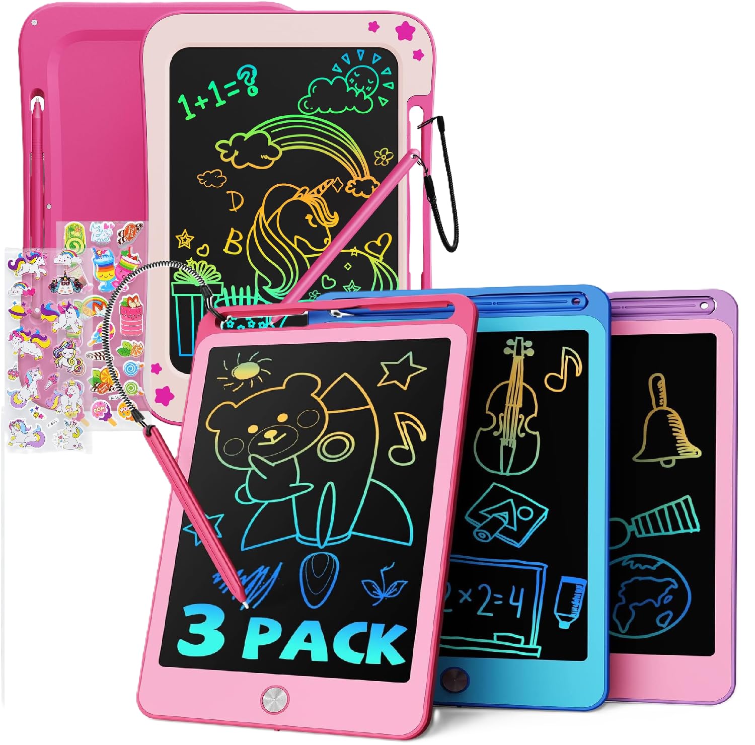 Amazon.com: 4 Pack LCD Writing Tablet for Kids, 8.5 Inch Blue+Pink