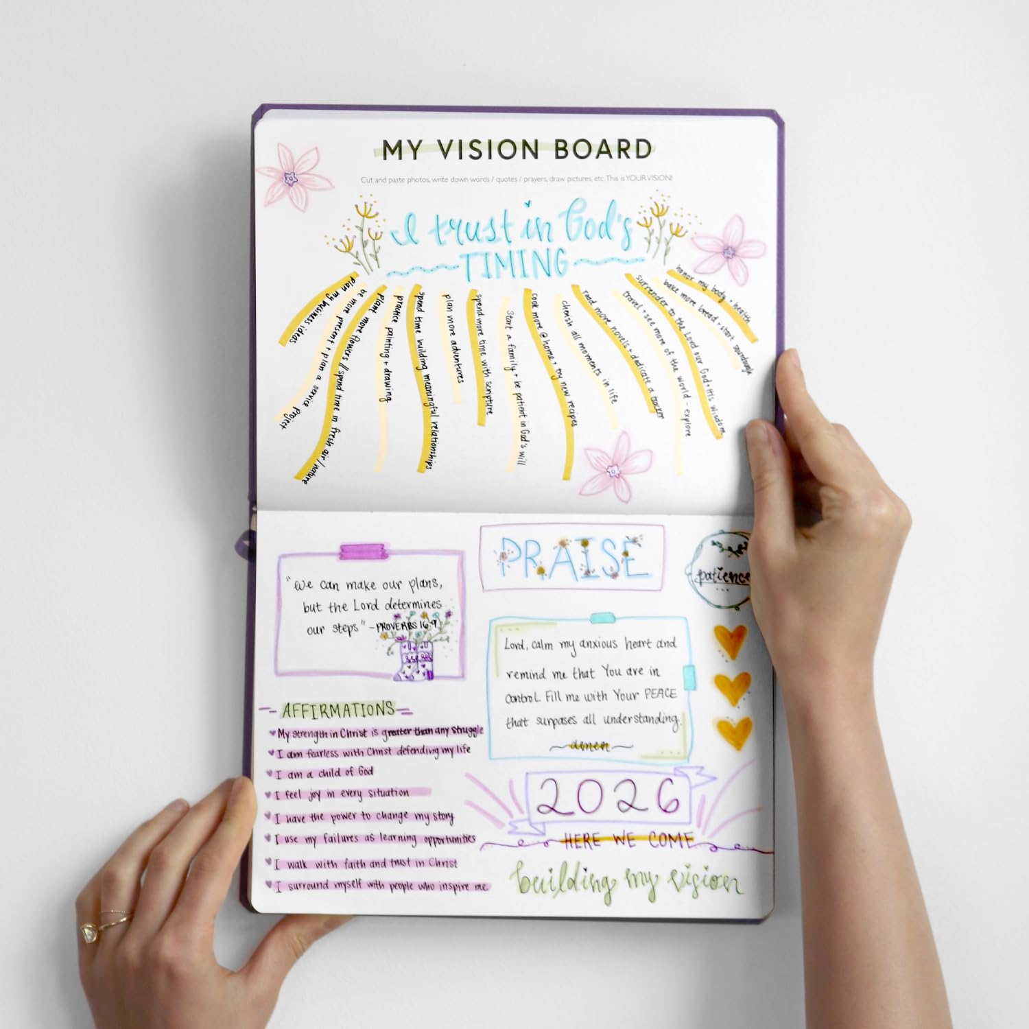 Christian Planner 2024 | Diario biblico e libro della gratitudine, 17,8 x 25,4 cm, rilegatura a spirale con carta ecologica certificata FSC, organizer mensile, settimanale e giornaliero, perfetto per