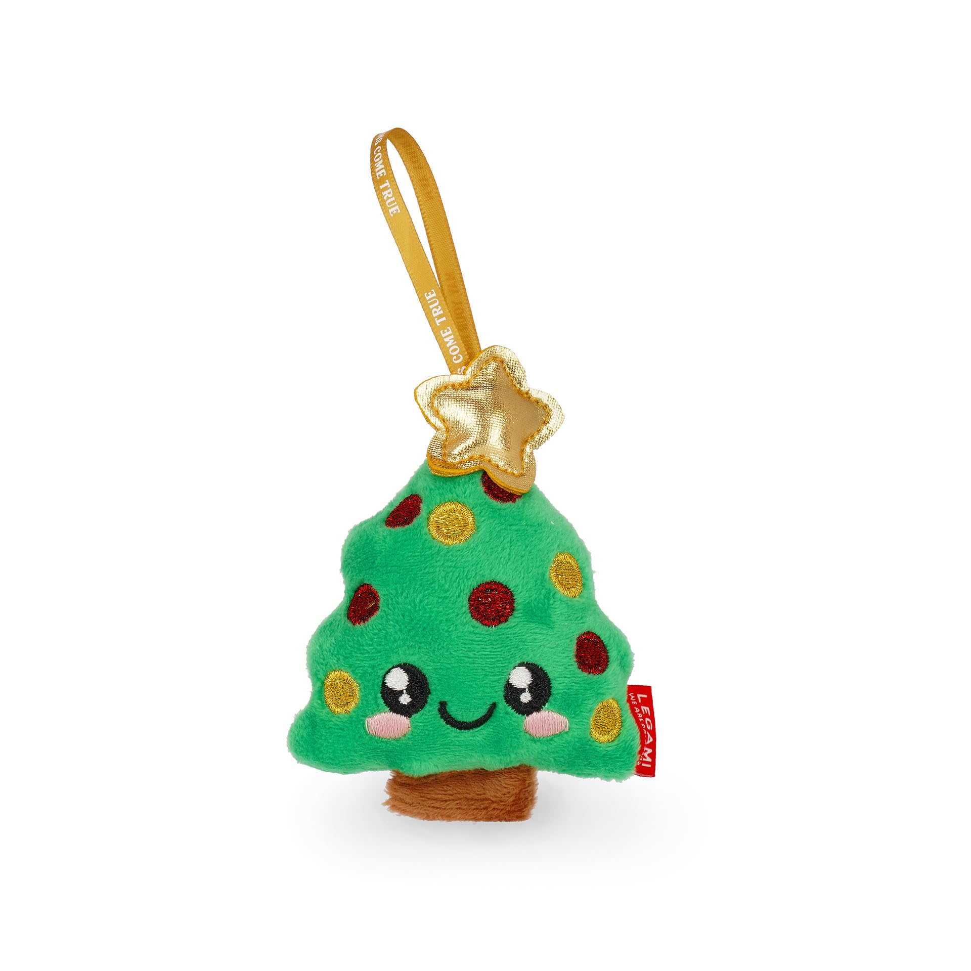 Legami Oh-Oh-Ornaments Plush Christmas Tree Bauble Christmas Tree Hanging Polyester Decoration 9x10x4cm