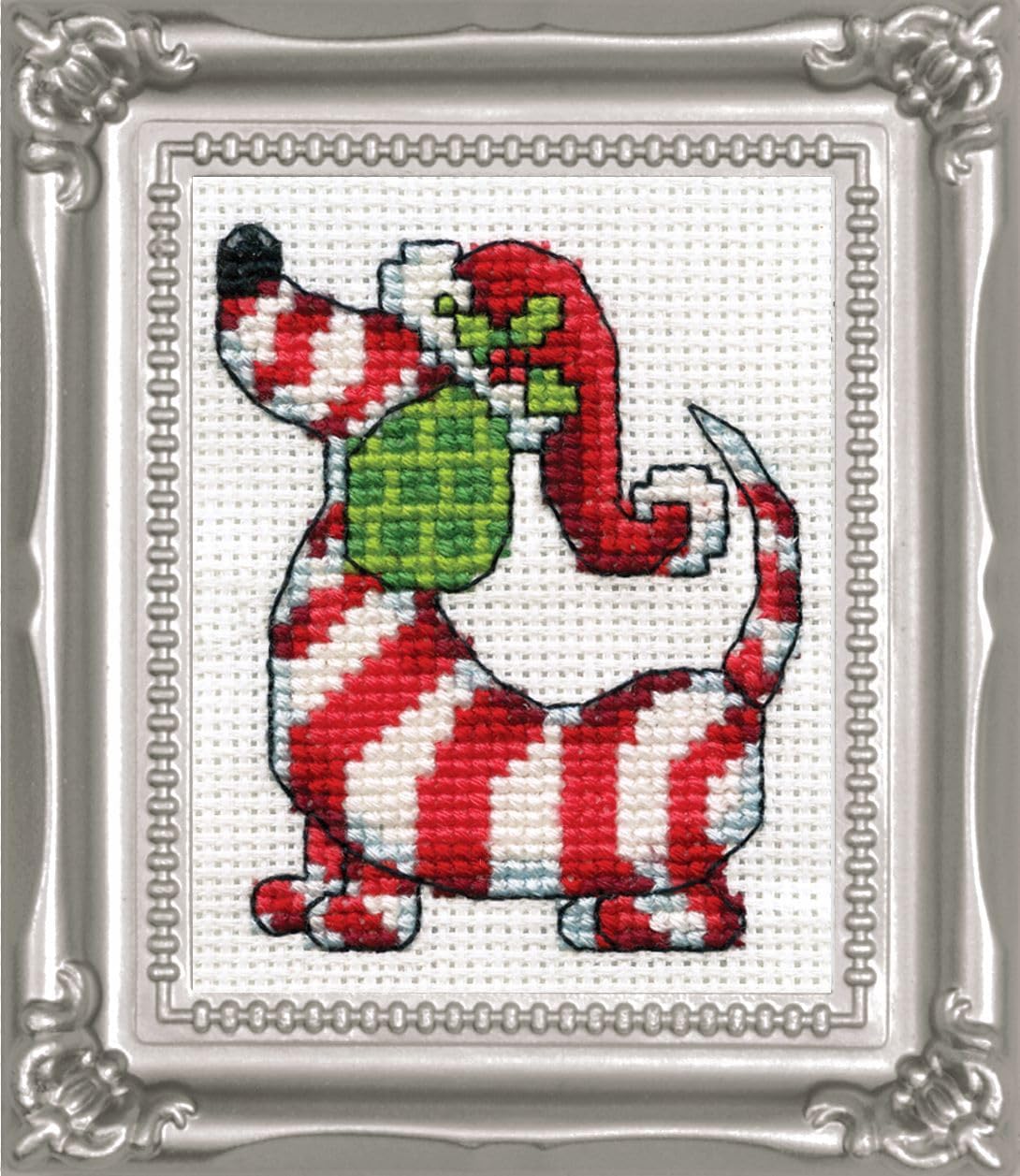 Design Works Crafts Candy Cane Dog Counted Cross Stitch Kit