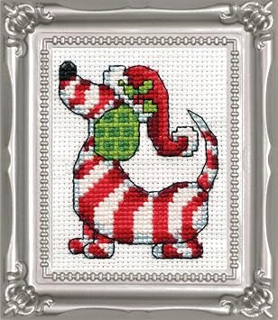 Design Works Crafts Candy Cane Dog Counted Cross Stitch Kit