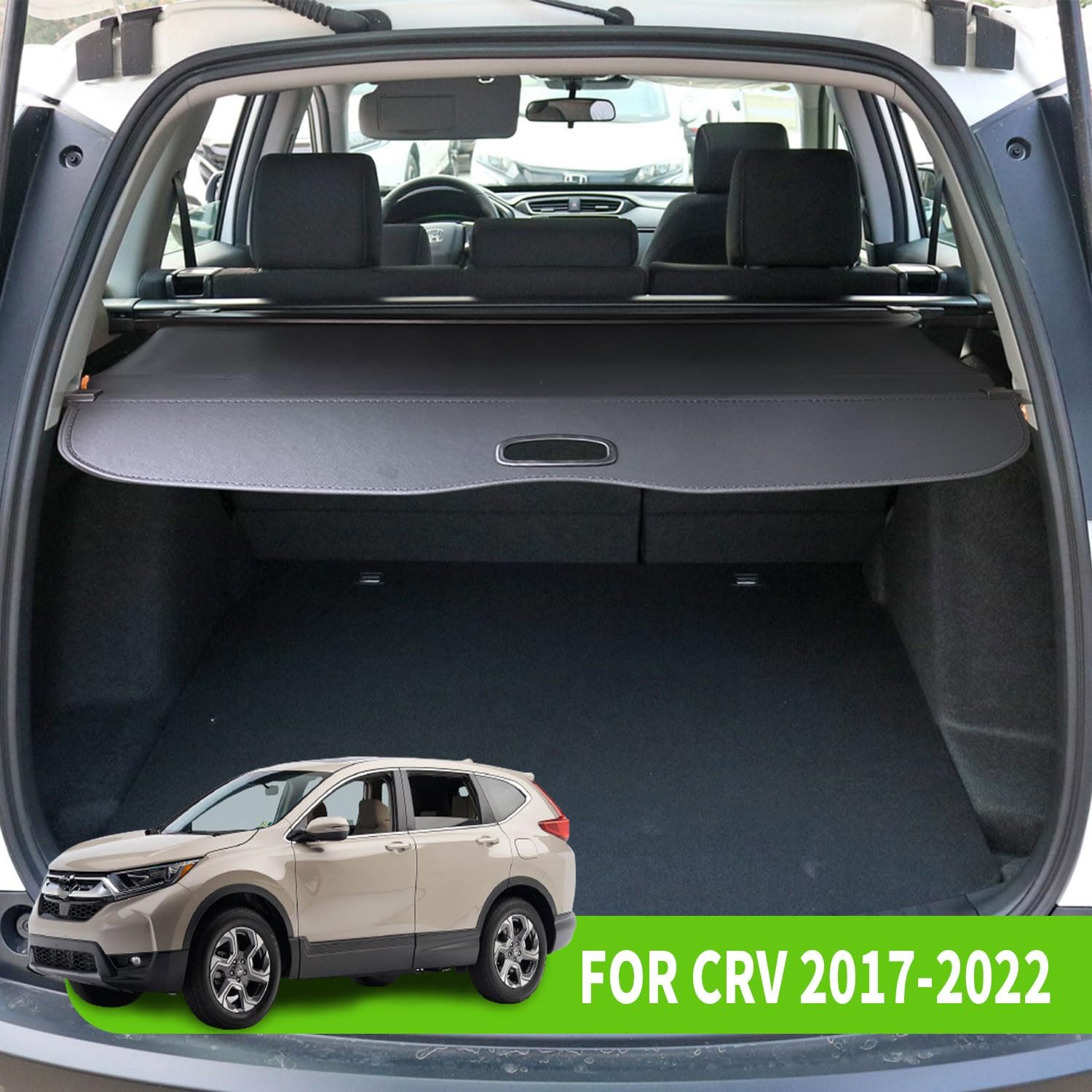 Cargo Cover for Honda CRV 2022 2021 2020 CR-V Accessories 2017 2018 2019 Retractable Rear Trunk Security Cover Shielding Shade, Black