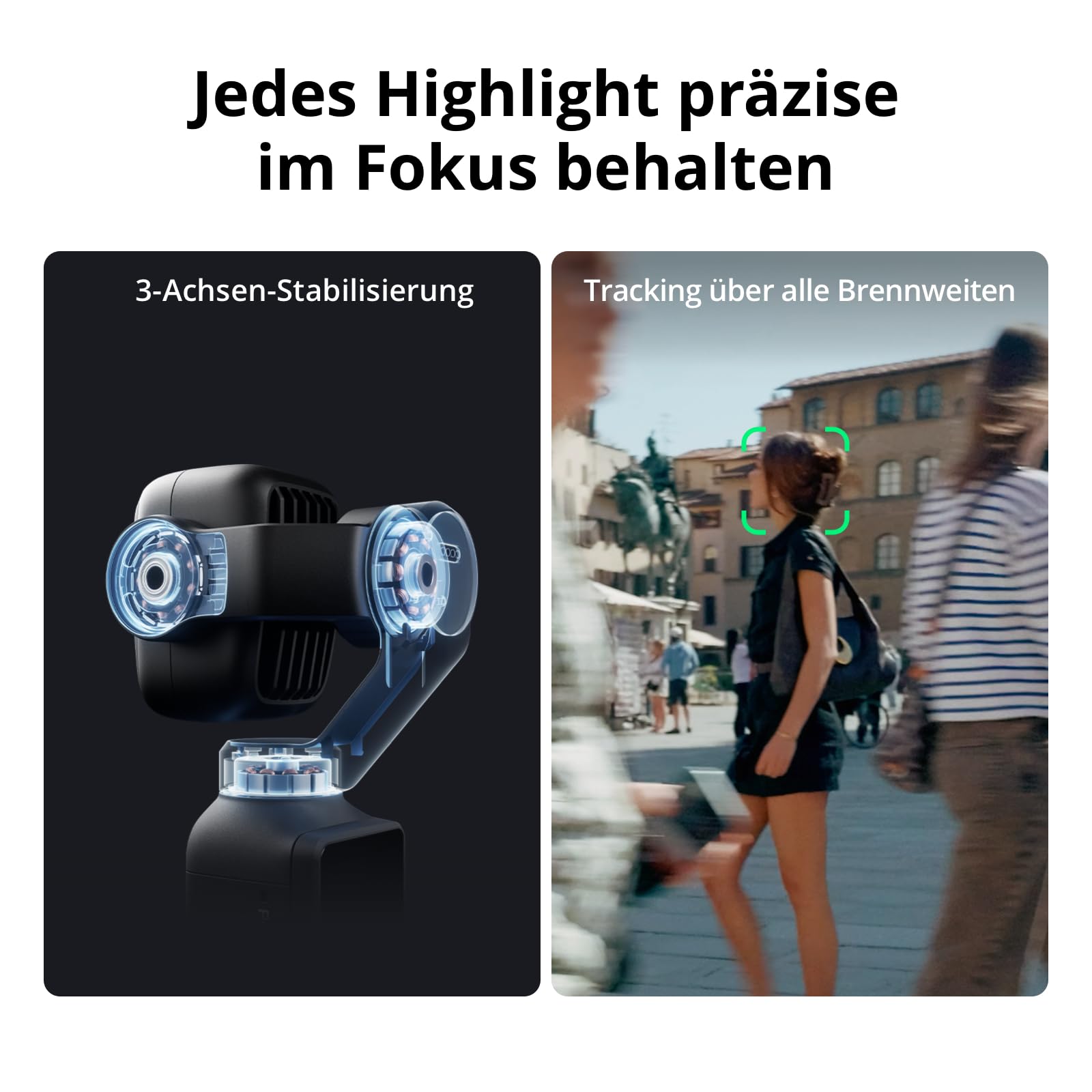DJI Osmo Pocket 4P Standard Combo, 4K-Vlog-Kamera mit Dual-Objektiv | 3× optischer Zoom, bis zu 12× Zoom, 4K/240 fps, 17 Blendenstufen Dynamikumfang, 103 GB integrierter Speicher, Fülllicht