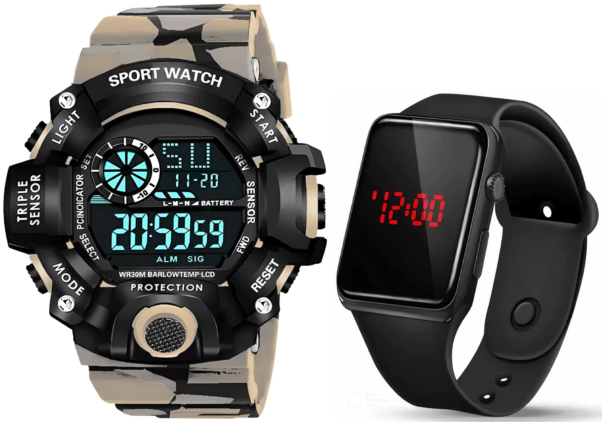 hala Watch for Boys | 6 Months Warranty | Watch for Kids, Kids Watch for Boys, Boys Watch, Sports Watch, Digital Watch for Boys, Digital Watch for Men (Combo, G90 + Digital - Black & Beige) (B0CWFBKXS2) Amazon Price History, Amazon Price Tracker