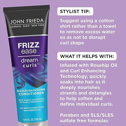 Miniatura 9 de John Frieda Frizz Ease Dream Rizos acondicionador hidrata y define el cabello rizado y ondulado ayuda a controlar el encrespamiento SLSSLES sin