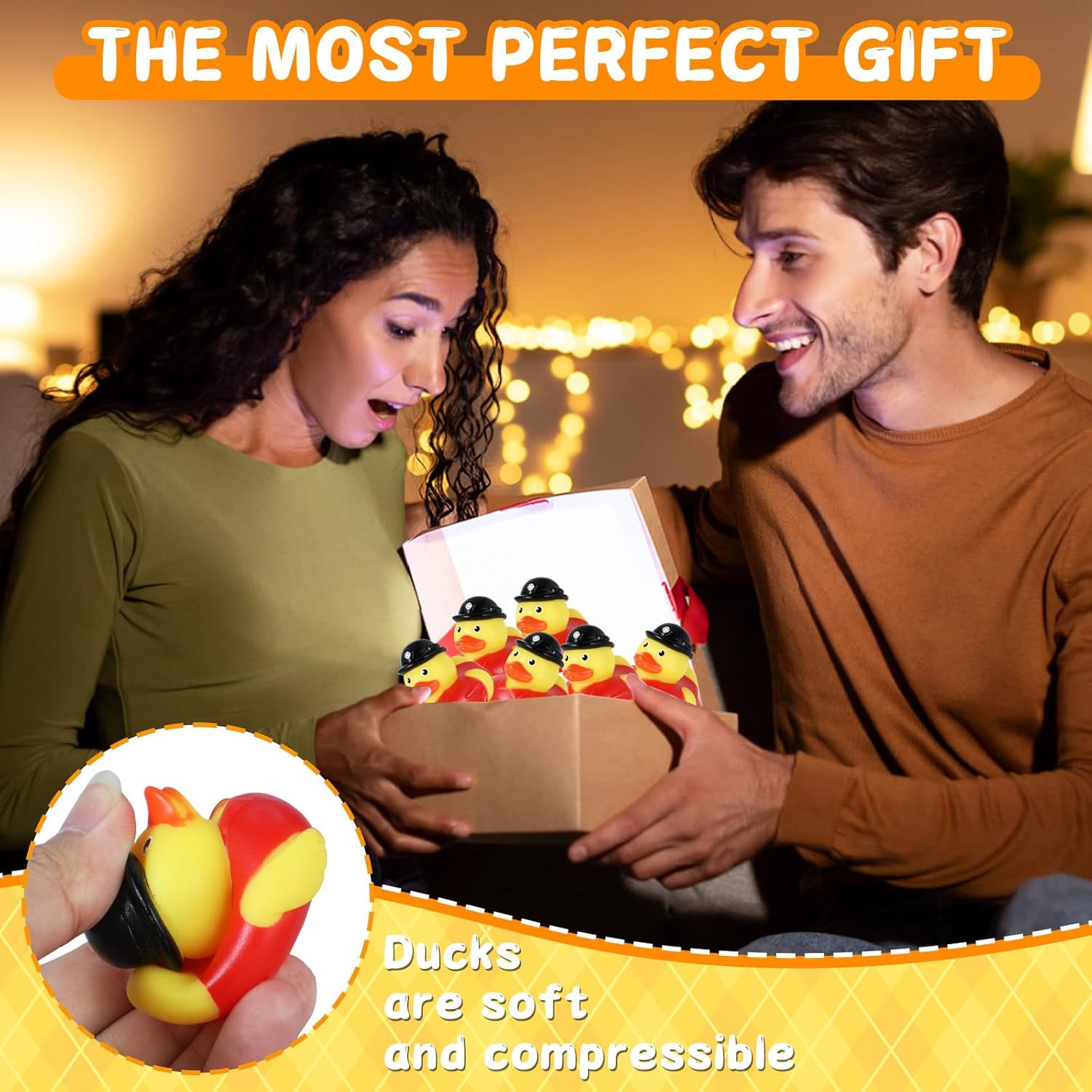 12 Pcs Firefighter Rubber Ducks Bulk, 2 Inch Fireman Rubber Ducky Bath Toy for Firefighter Party Favors, Birthday Gifts, Pool & Bath Tub Fun