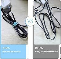 Vista 3 de Rich&Ray Silicone Magnetic Cable Ties, Reusable Phone Cord Organizer, Magnetic Twist Ties for Headphone Cables, Charging Cable Organizer, Book