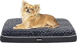 HMTOPE Orthopädisches Hundebett, Hundematte im Doppelstock-Design, Waschbar Hundekissen, Abnehmbar Hundekorb, 76 cm für Kleine Hunde, Dunkelgrau product image