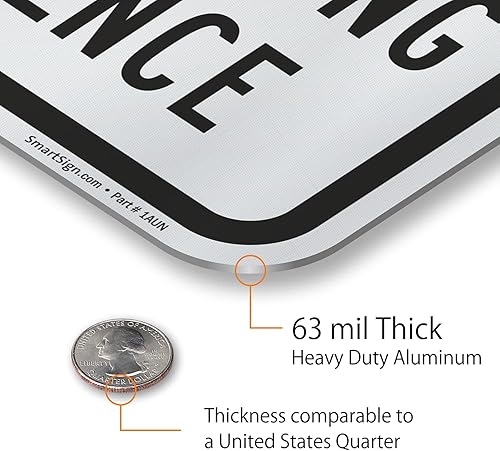 Miniatura 5 de SmartSign Letrero de "No Playing Or Climbing On Fence" | 12 x 18 pulgadas, aluminio reflectante de grado de ingeniero 3M