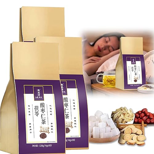 Poria Cocos - Té de semillas de azufaifo, té de grano de azufaifo agrio Poria Cocos (3 cajas)