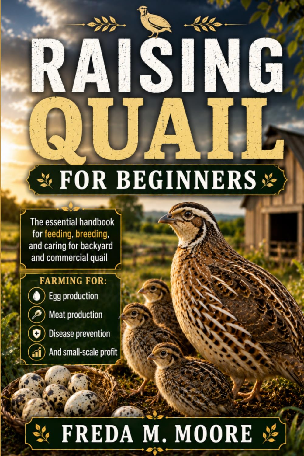 RAISING QUAIL FOR BEGINNERS: The essential handbook for feeding, breeding, and caring for backyard and commercial quail