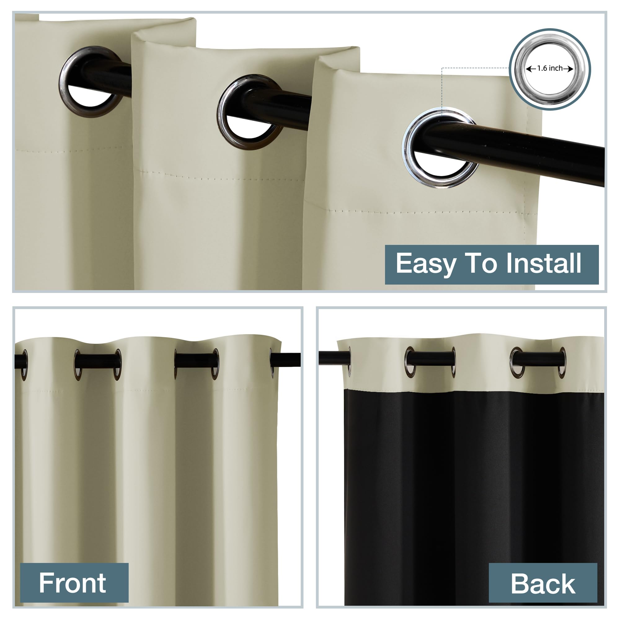 PONY DANCE 100% Blackout Curtains for Bedroom - Image 2