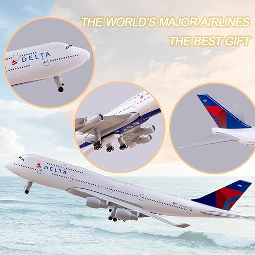 Vista 4 de Modelo Avión 1:300 Modelo American Plane Delta B747 Delta 747