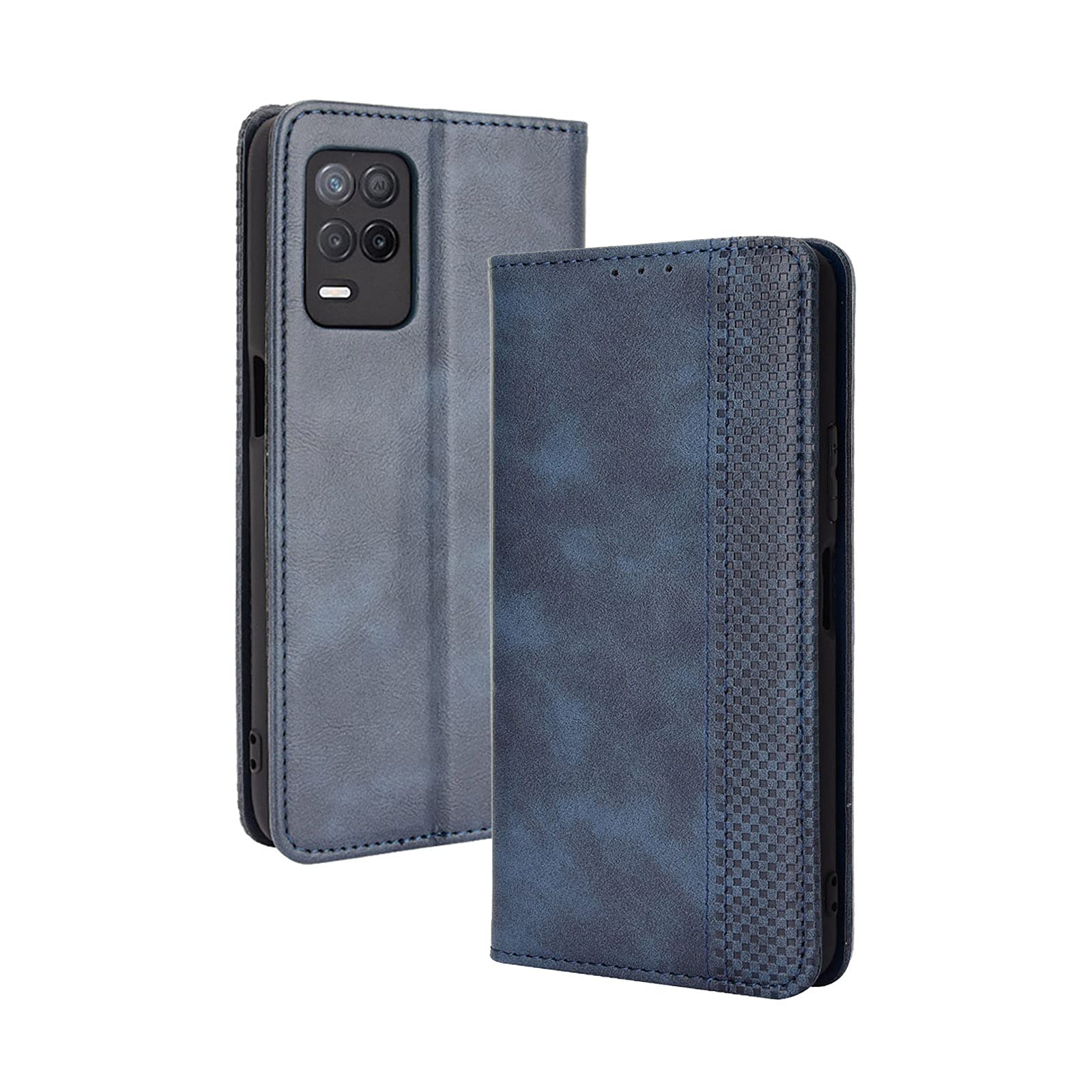 GOKEN Custodia A Portafoglio Per Realme Narzo 50 5G – Pelle PU Con Slot Carte, Supporto E Chiusura Magnetica (Nero)