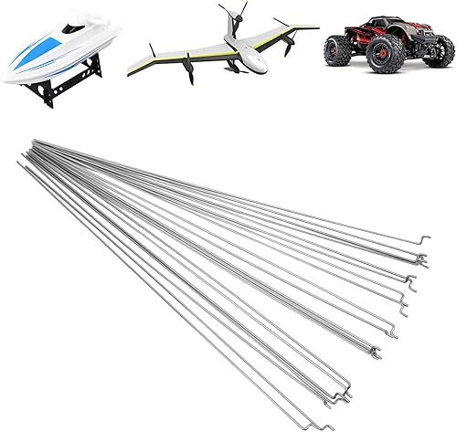 Miniatura 4 de Varillas de empuje de avión a control remoto, 100 varillas de empuje de acero de alta dureza Z de alta dureza de 7.874 in de prevención para