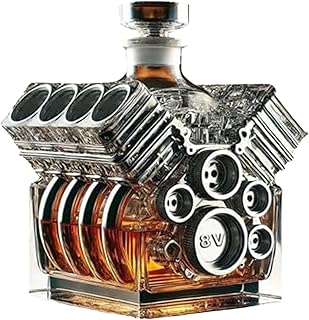 V8 Engines Shaped Whiskey Decanter Decorative Liquor Bottle Holder For Bourbon, Whisky, Cognac, Tequila Christmas For Men