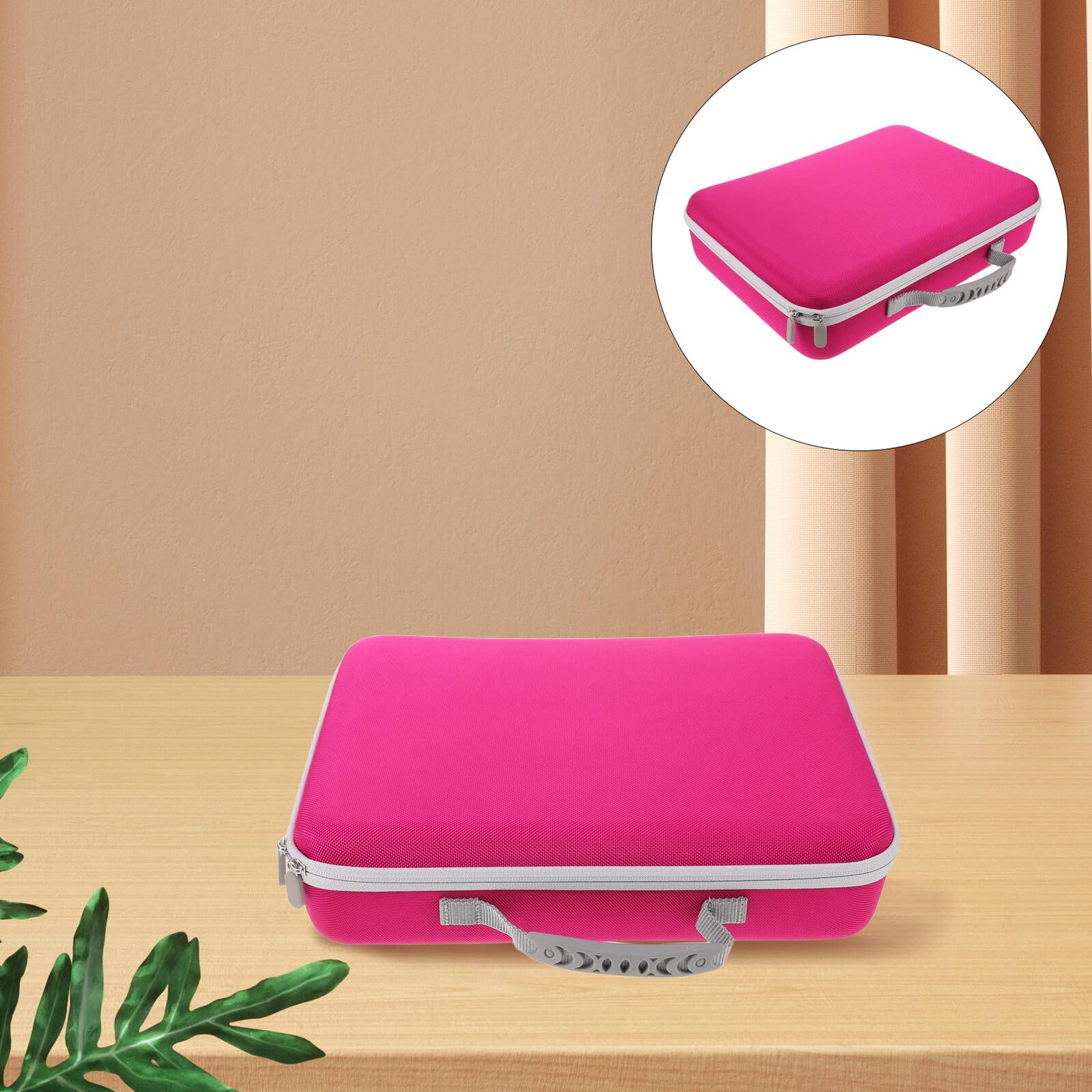 Beaupretty Bolsa de Transporte para Secador de Pelo Hd16 Color Rosa Fucsia, Estuche Portátil con Compartimentos Internos y Protección Eva para Viaje y Almacenamiento Seguro