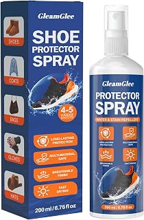 GleamGlee Shoe Protector Spray, Waterproof & Stain Repellent, 6.76 oz | Long-Lasting Rain Protection for Suede, Leather, Nubuck, Canvas, Fabric, Sneakers and Boots