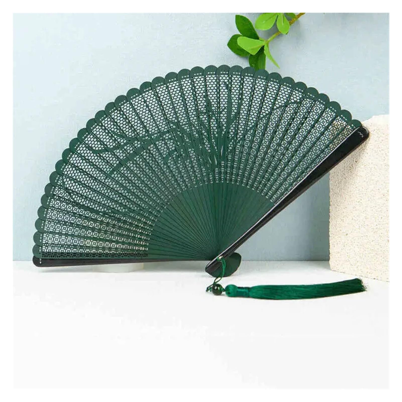 DYMKIE 1PC Folding Fan Hollowed-Out Hand Held Dance Fans Party Favor Gifts Women Photo Prop Tool Art Craft(2)