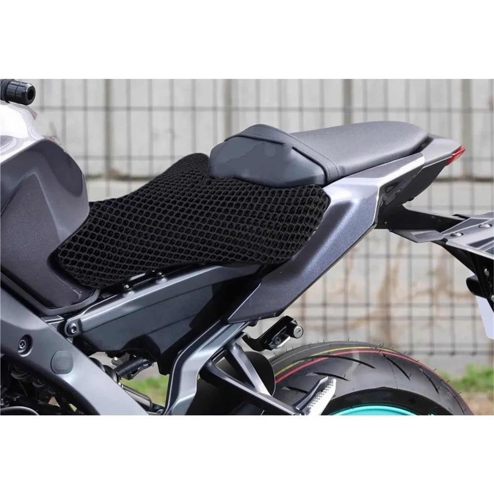 Funda De Asiento Malla Antideslizante Motocicleta para Yamaha para MT09/SP, Transpirable E Impermeable Funda Malla Asiento