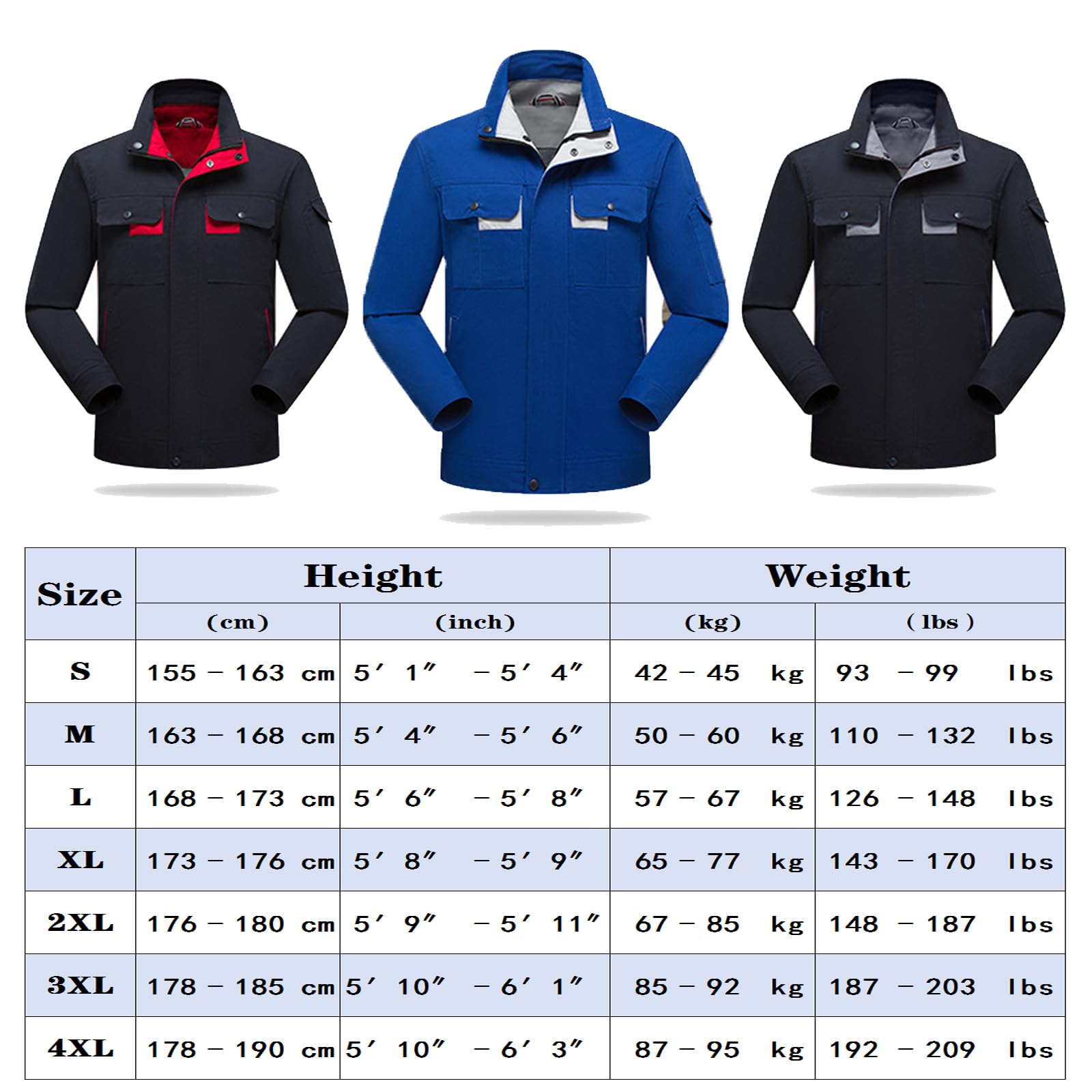 Monos Unisex Monos De Algodón Chaqueta De Trabajo De Manga Larga Y Pantalones Traje Ropa De Trabajo Uniformes De Taller