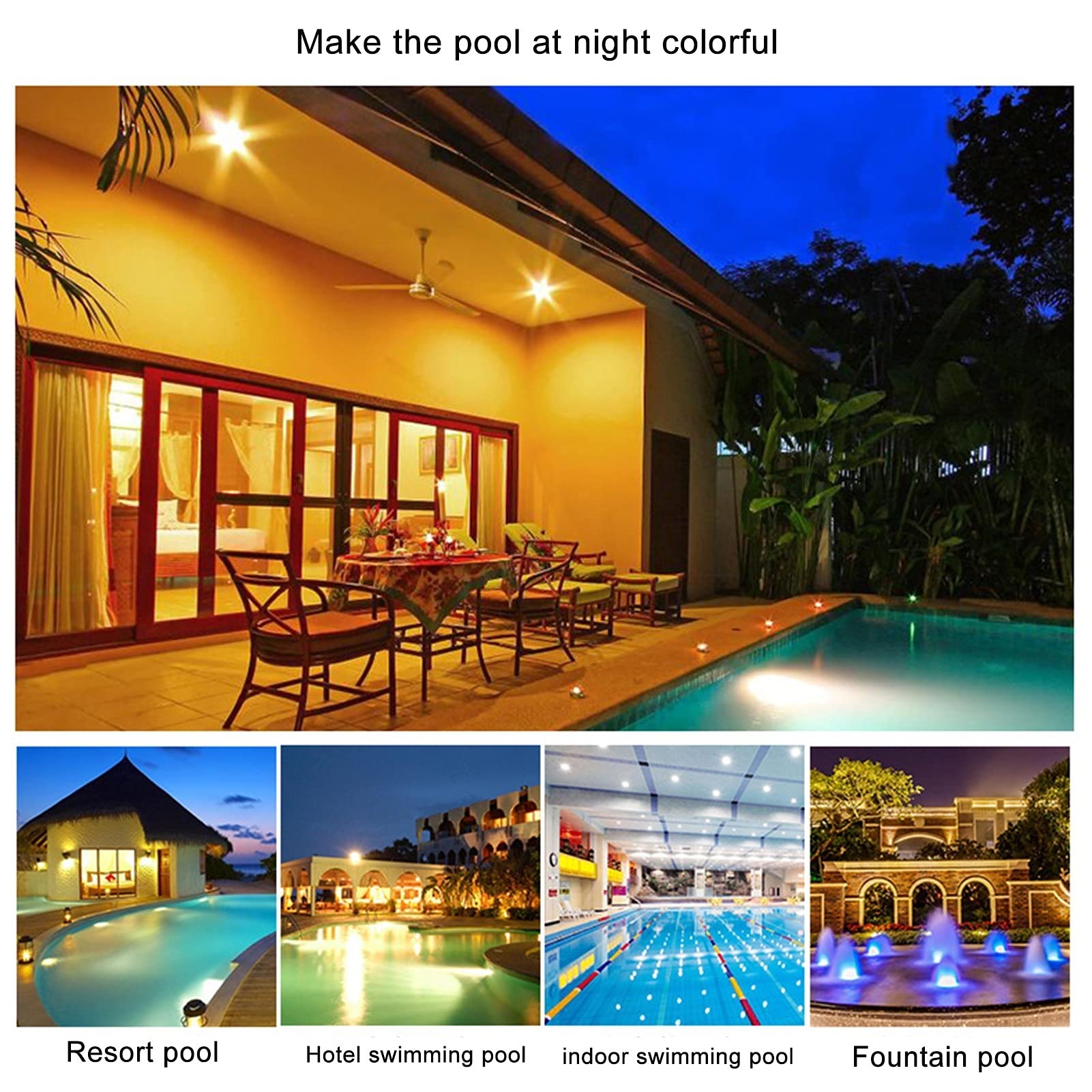 Luci della piscina subacquea 45w, SMD2835 12V LED IP68 luce montata a parete