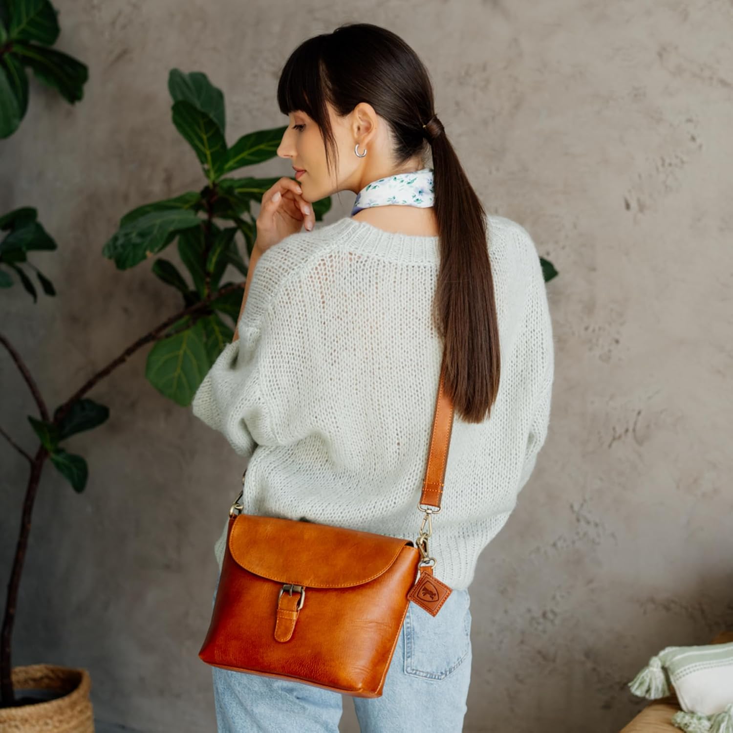 BERLINER BAGS Vintage Genuine Leather Shoulder Bag Catalina, Handbag, Small Crossbody Purse for Women - Image 2