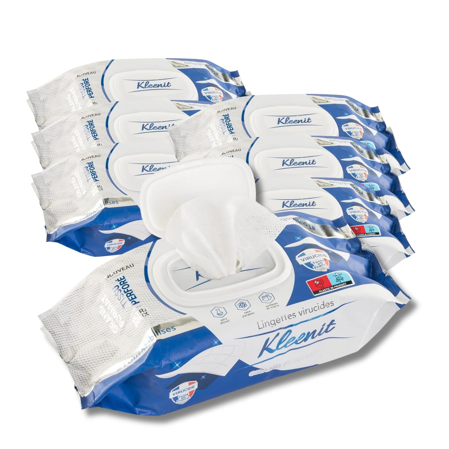 Lingettes Humides Multi-Usages – Nettoyant Mains & Surfaces – 6 x 120 Lingettes – Produit Ménager Entretien Maison