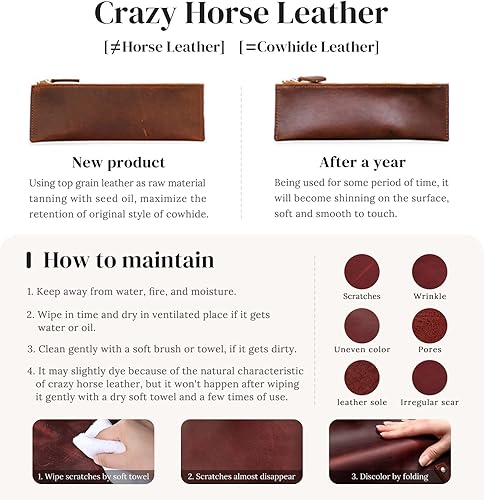 Miniatura 6 de S-ZONE Bolso cruzado de cuero genuino vintage para mujer, bolso de mano plegable con asa superior