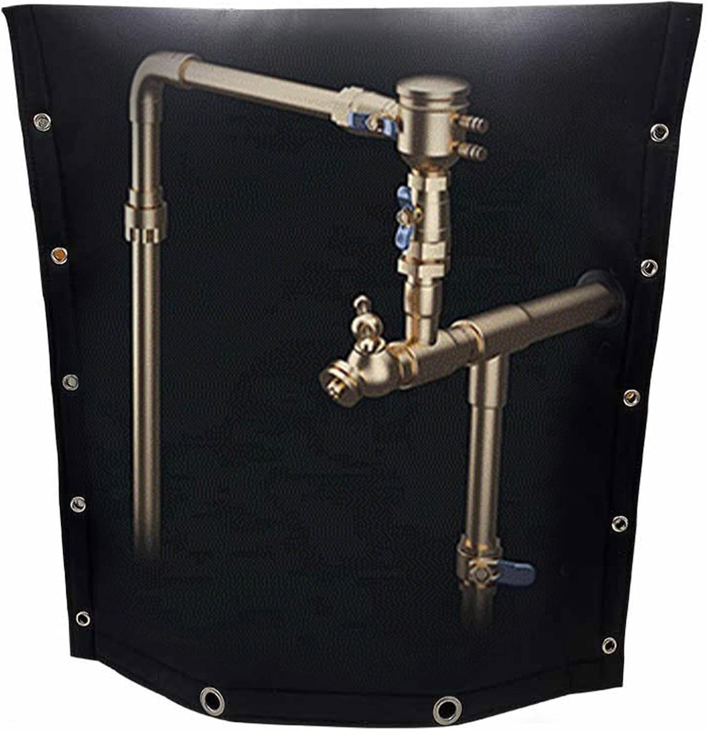 Backflow Insulation - Cover Sun Protection Water Pipe Insulation with Anti Theft Grommets Outdoor Sprinkler Valve Cover Winter Freeze Protection Garden Plumbing Equipment Weather Resistant