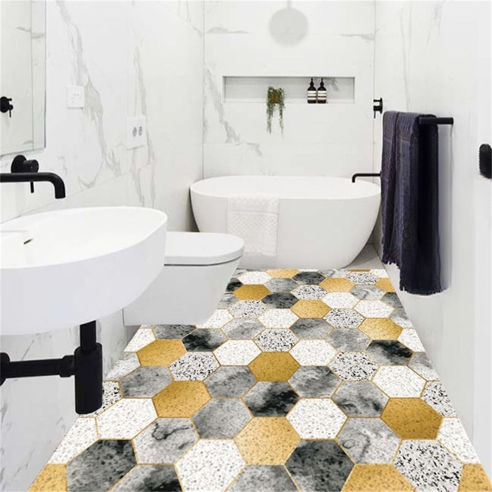 Alfombra de ducha para bañera ideal en baños familiares modernos