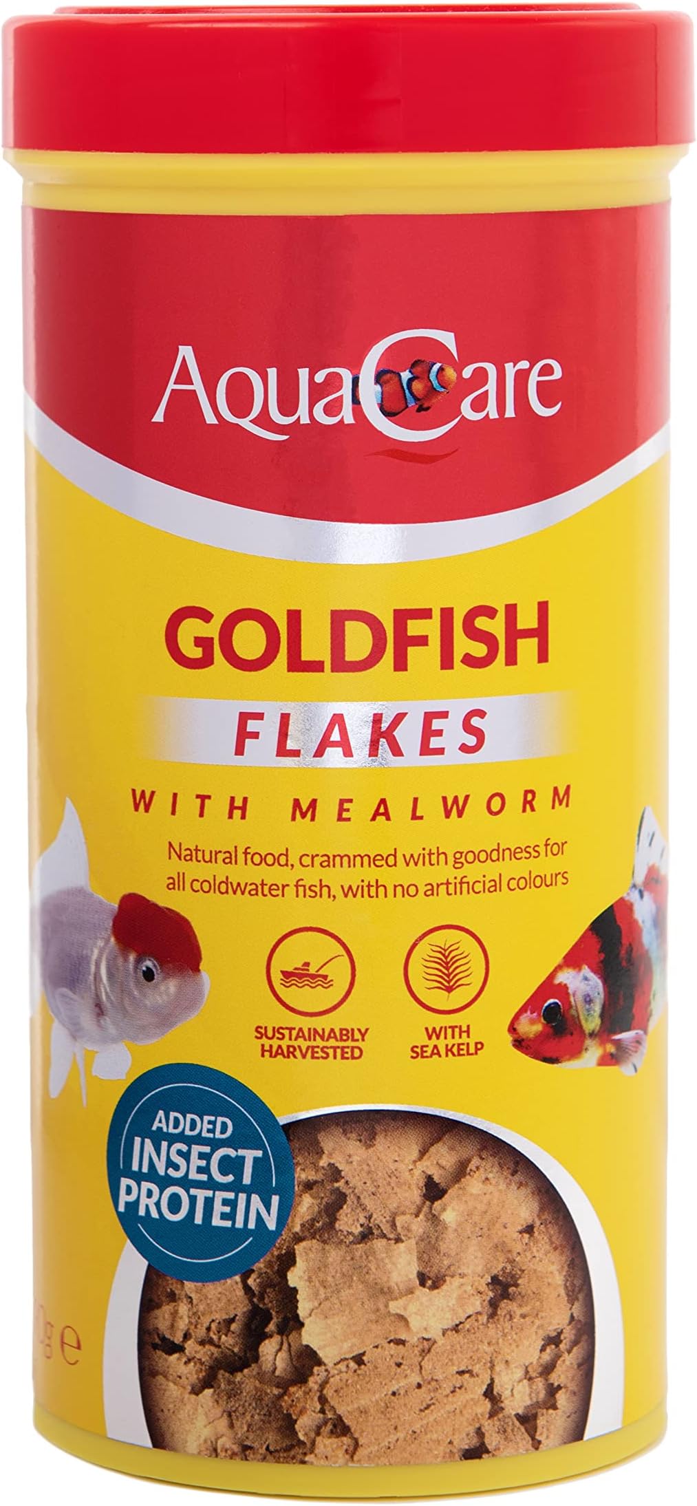 AquaCare Goldfish Food Flakes Complete and Varied Food for All Goldfish (90g)