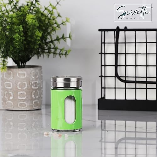 Miniatura 2 de Salt Pepper Shaker Retro Single Spice Jar Glass - Verde