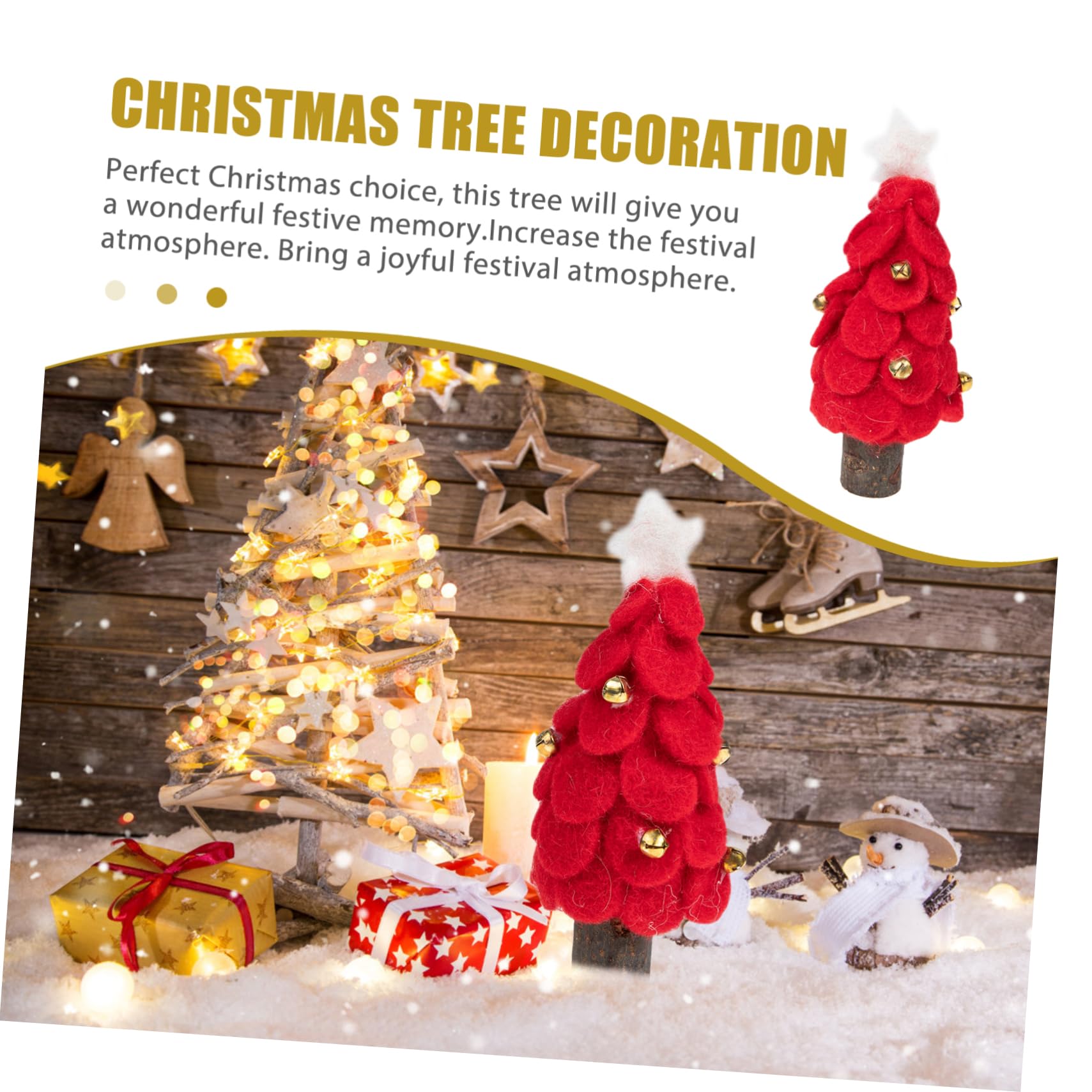 TOPBATHY 4 Pezzi Di Decorazioni Natalizie in Miniatura in Feltro Per Lalbero Di Natale Per Decorazioni Da Festa