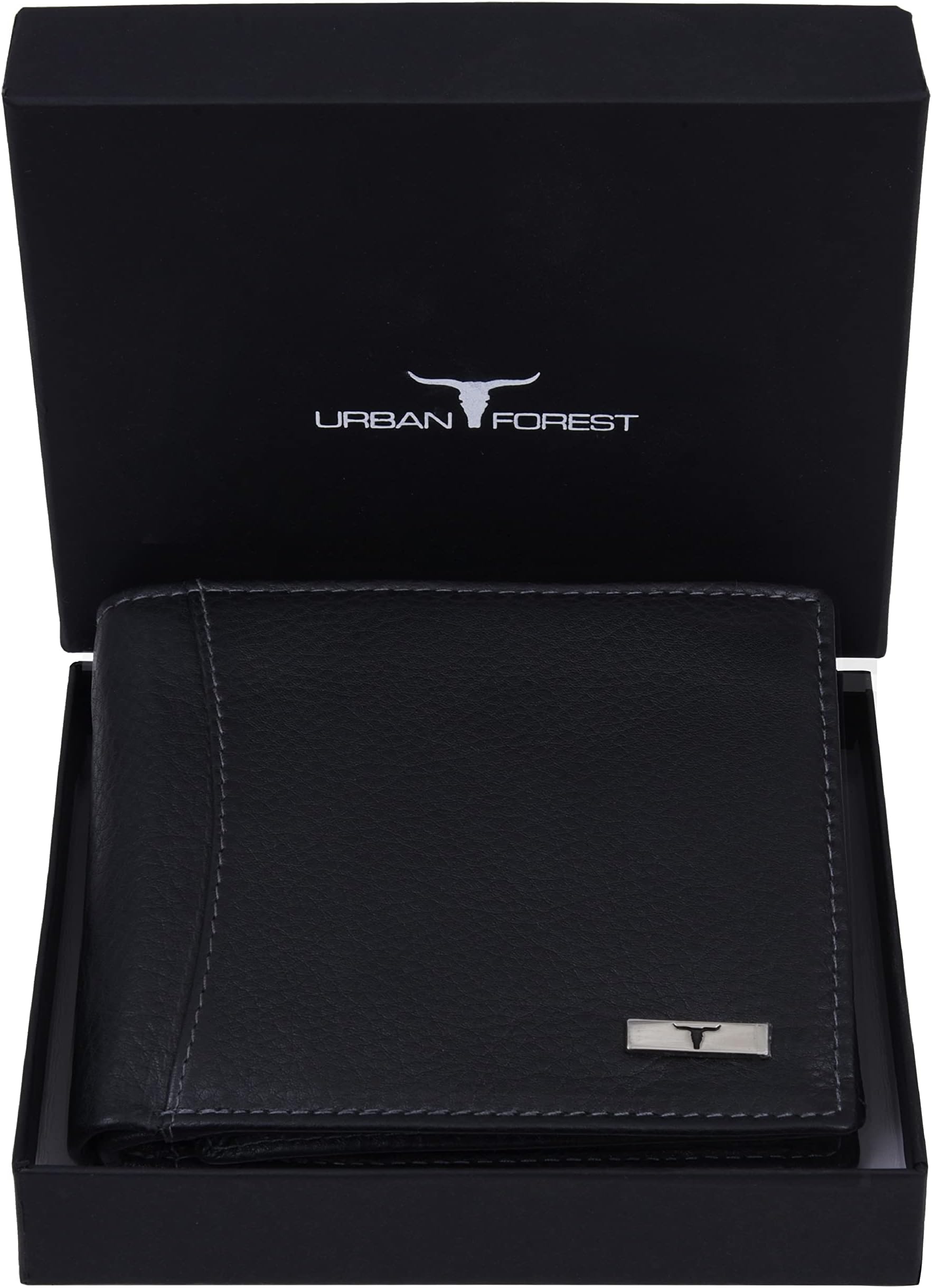 Oliver Black Leather Wallet for Men, 6 Card Slot