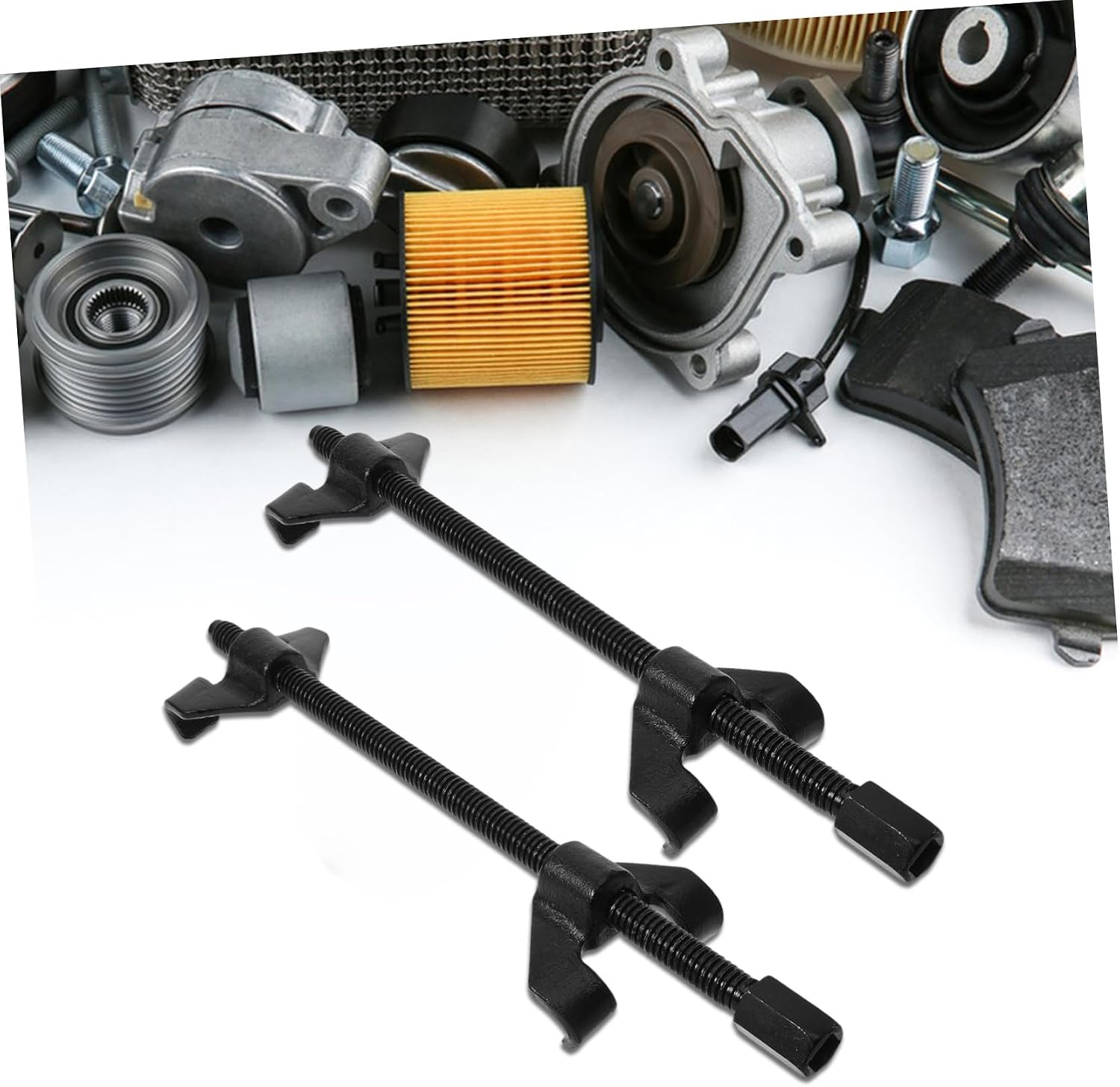jojofuny Heavy Duty Coil Spring Compressor Tool Set 2pcs Automotive Suspension Strut Compressors with Forged Steel Construction for Car and Truck Shock Absorber Repair