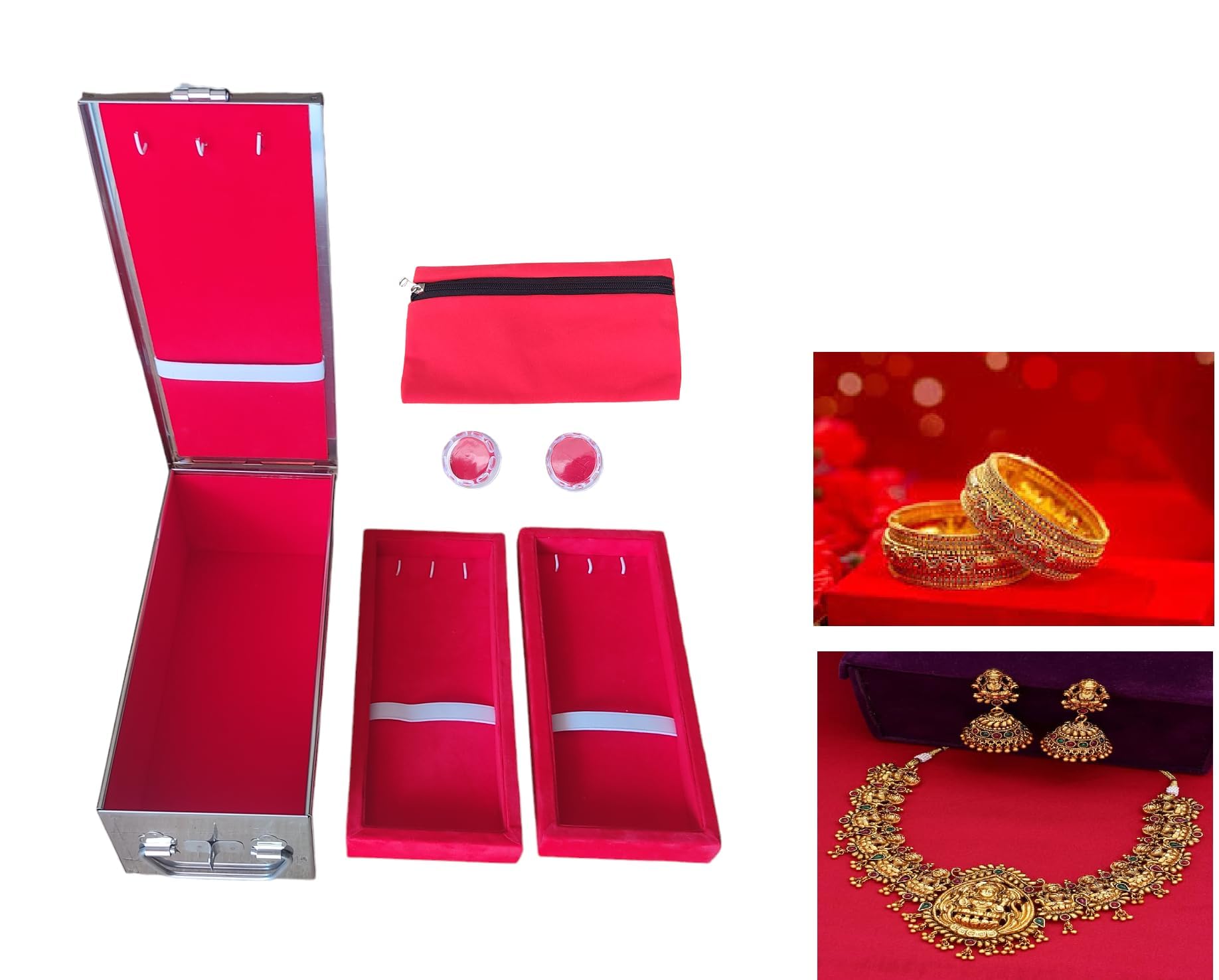 GinoSet Stainless Steel Safe Bank Locker, Jewellery Ornaments Storage Box with Red Velvet Lining, 10.2 Inch Size (B0D7PVN7BK) Amazon Price History, Amazon Price Tracker