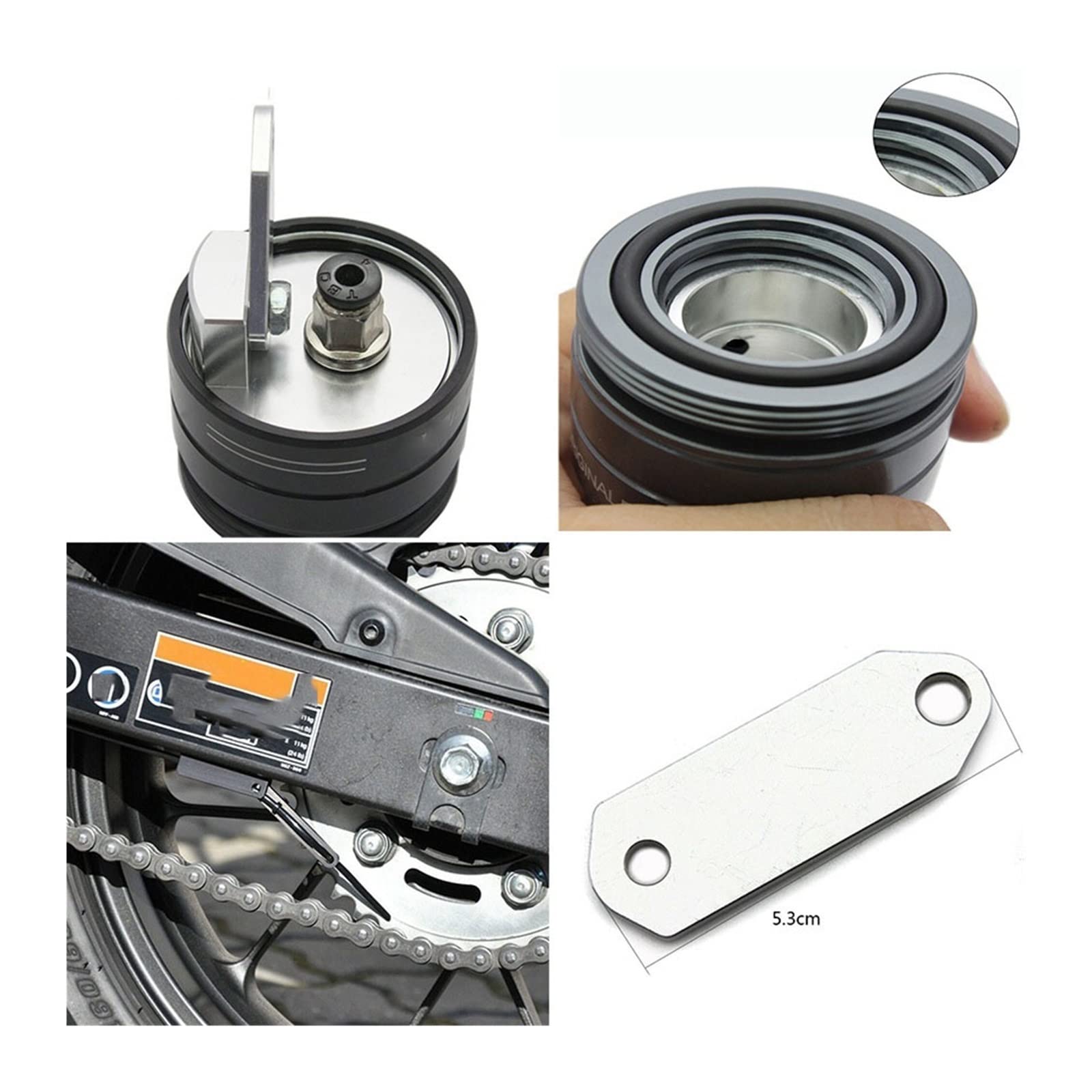 Aktualisieren Sie das Motorrad-Kettenöler-Öler-Kettenöler-Motorrad-Schmiersystem (Color : Gold)