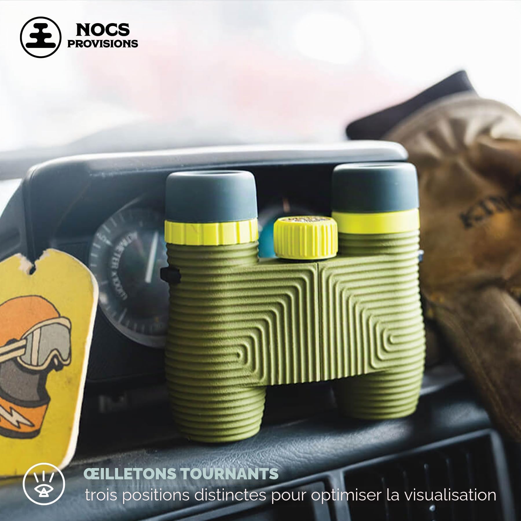 Nocs Provisions Standard Issue Jumelles étanches 10 x 25 | Légères, compactes, grossissement 10x, Large Vue, lentilles Multicouches pour l'observation des Oiseaux, la randonnée, Le Camping et Les