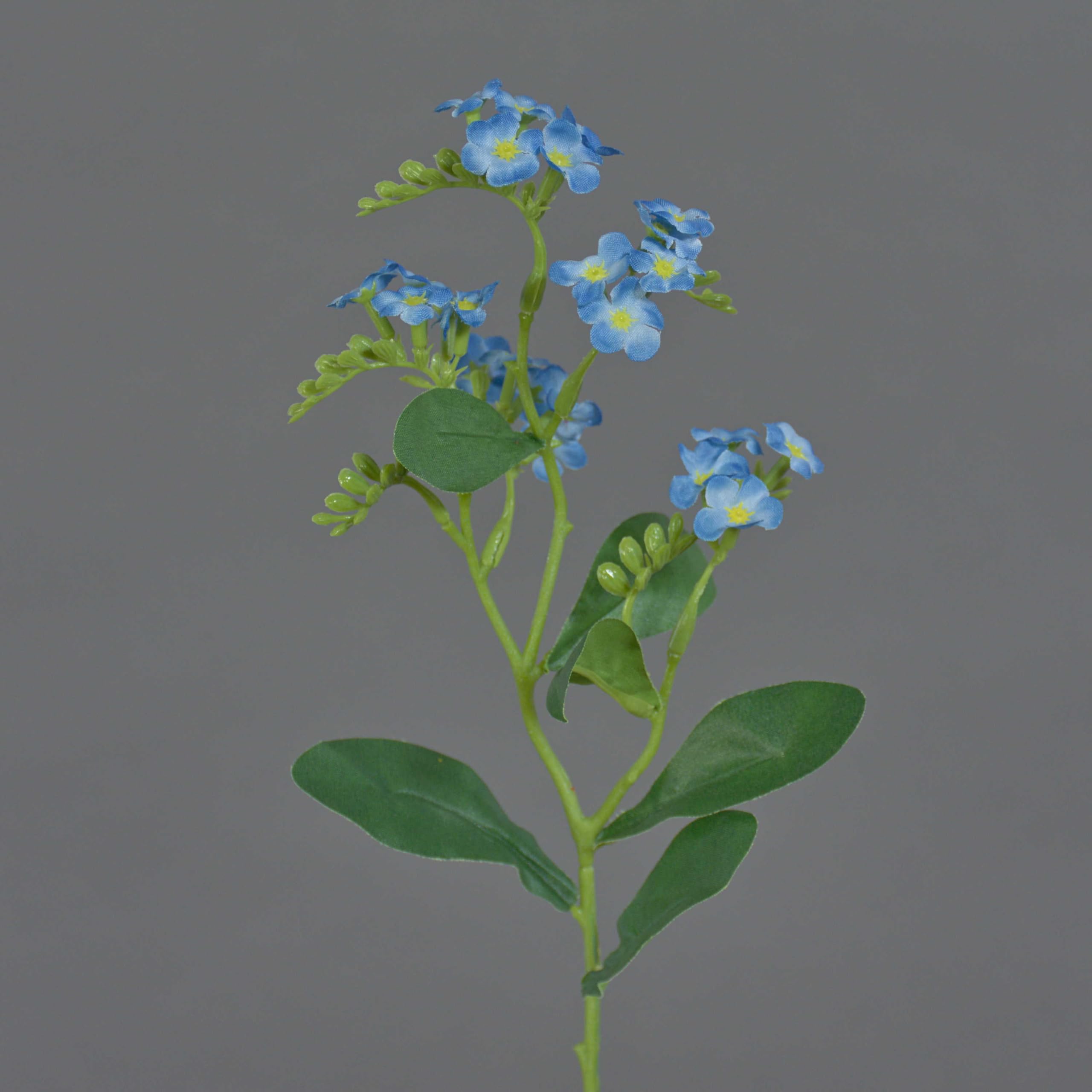 Artplants Blue .De Artificial Forget-Me-Not Esther, Light 14"/35Cm - Forget-Me-Not Artificial Flower/Myosotis