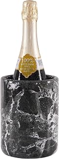 Radicaln Marble Wine Chiller Bucket for 750ml Wine & Champagne Bottles | 6.5 Inches Black, Wine Chillers for Bottles, Dining & Outdoor Patio Party, Bar Cart Accessories, Non-Slip Base, Gift Ready