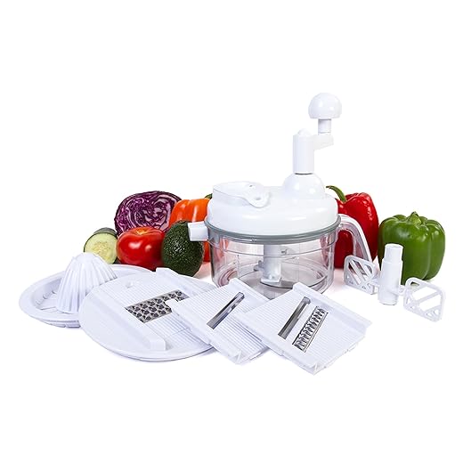 Ultra Chef Express Food Chopper - 7 in 1 Chopper, Mixer, Blender, Whipper, Slicer, Shredder and Juicer