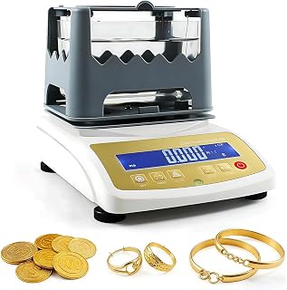Goldprüfgerät für Edelmetalle – Dichteanalysator für Gold, Silber, Platin und Palladium zur genauen Karat- und Reinheitsprüfung – Digitalanzeige MDJ-600K