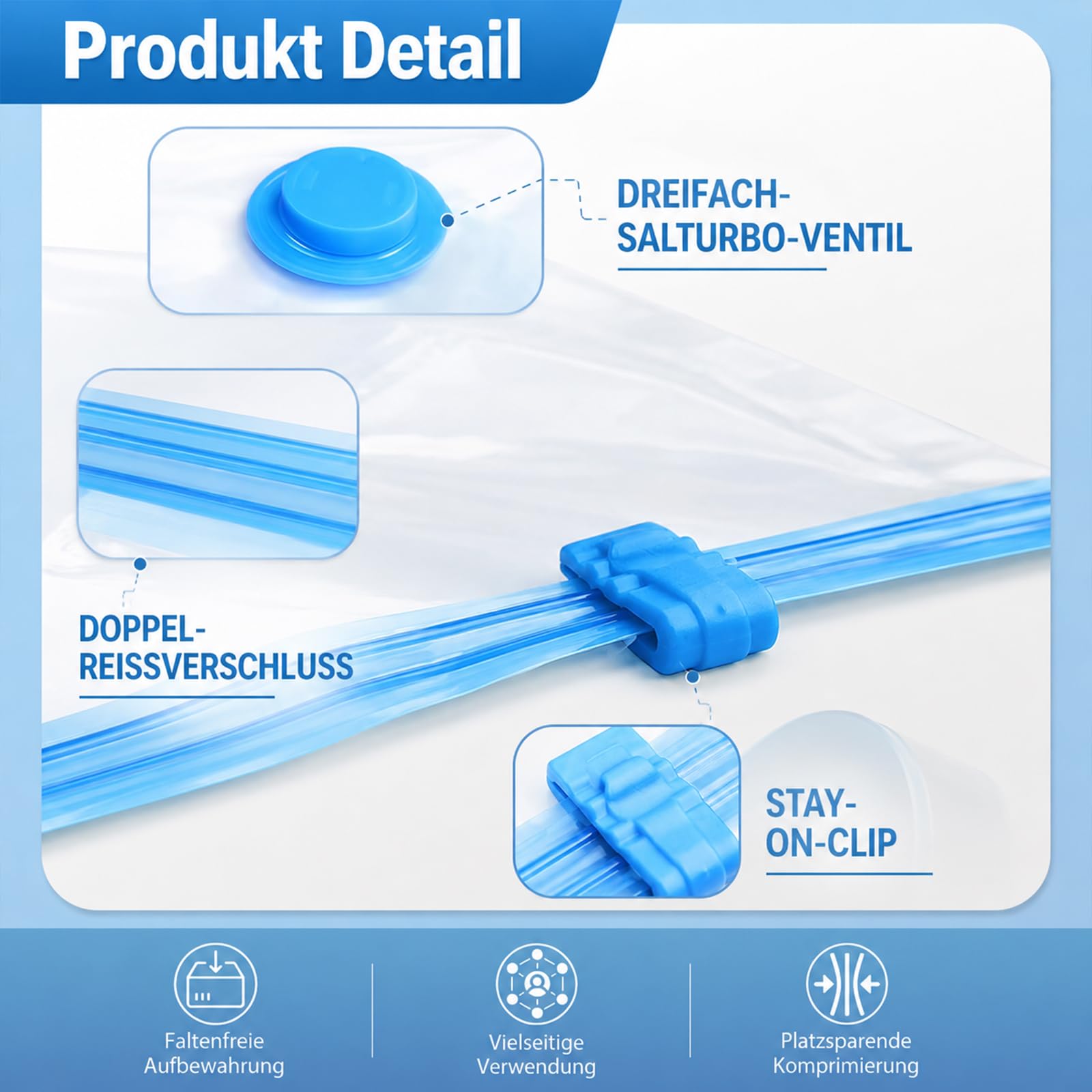 Vakuumbeutel für Kleidung 20 Stück mit Elektrischer Luftpumpe Vakuumierbeutel (5xJumbo/5xGroß/5xMittel/5xKlein) Wiederverwendbar Platzsparend Vakuumbeutel für Bettdecken,Kleidung,Reise,Kissen