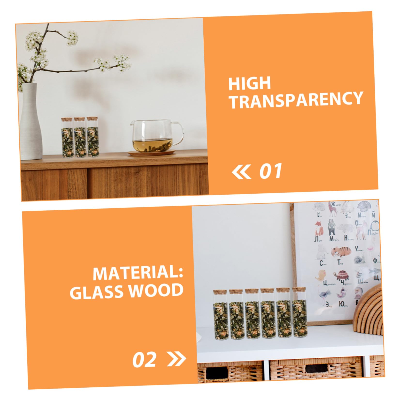 BESPORTBLE 40 Reagenzgläser aus Borosilikatglas 30 ml mit Korkverschluss Flacher Boden Transparente Kleine Glasfläschchen für Selbstgemacht Hochzeitsdeko und Gastgeschenke