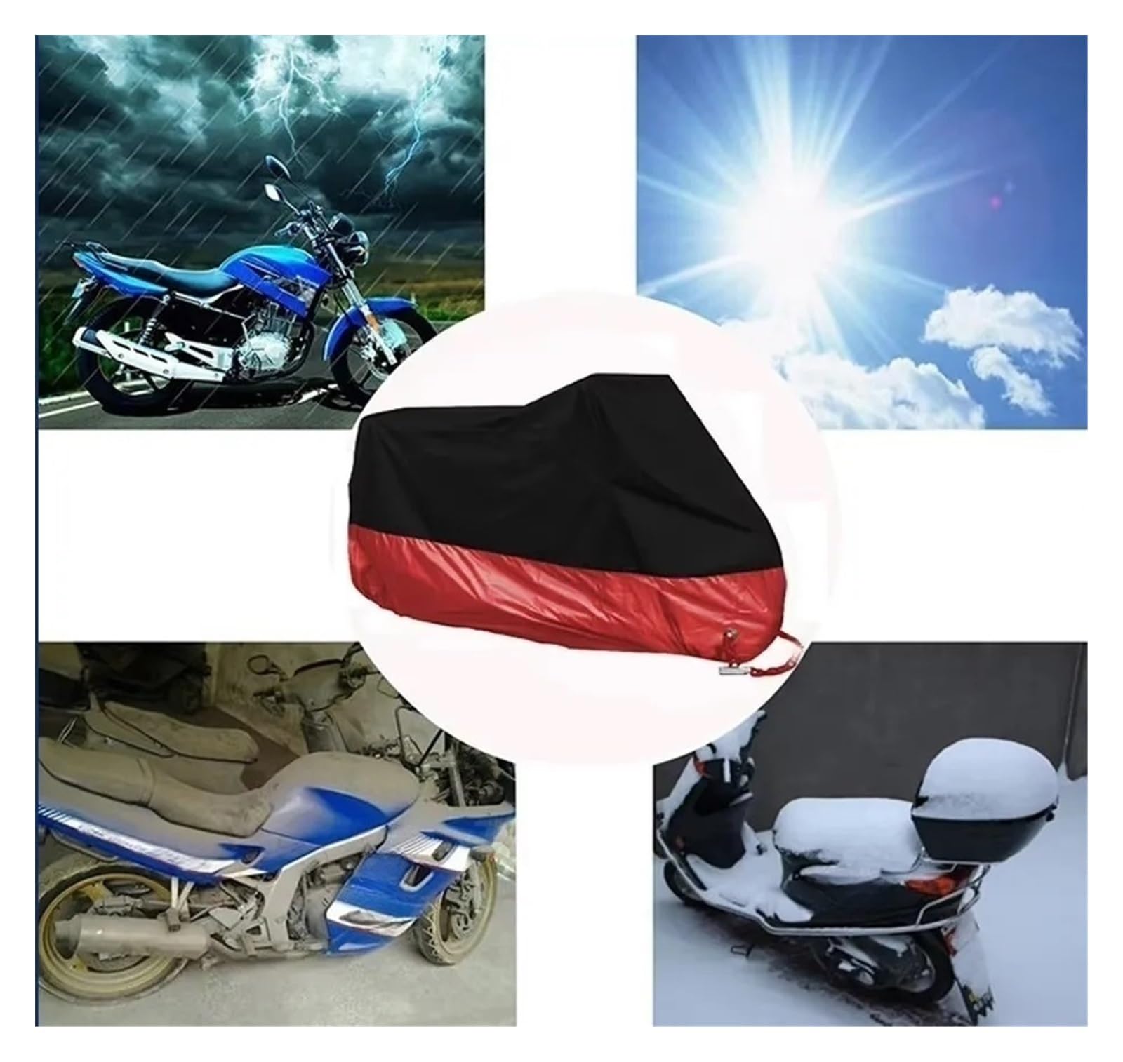 Motorradabdeckung Universal Outdoor Protector Scooter All Season ML XL 2XL 3XL 4XL Moban Heavy Specifics Covers Schutzplane Motorradplane Motor Mope