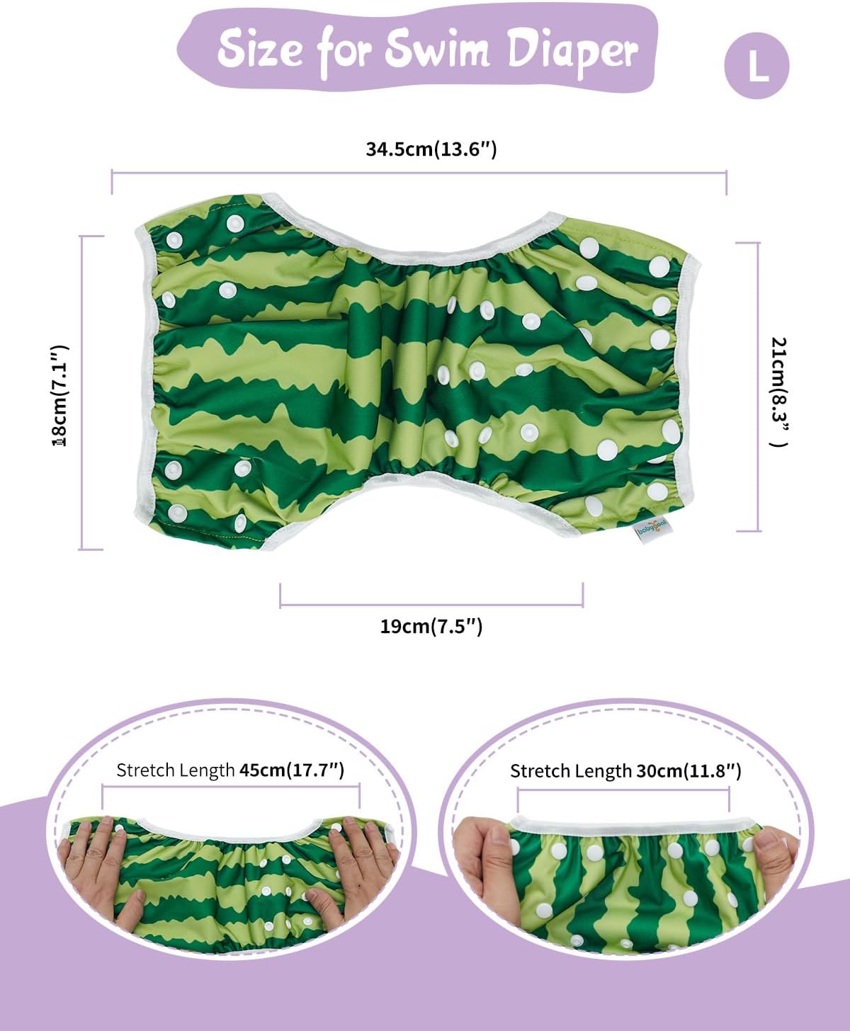 babygoal Baby Girl Swimsuits with Reusable Swim Diaper 2-Piece, Tankini Bathing Suit Swimwear for Infant and Toddler