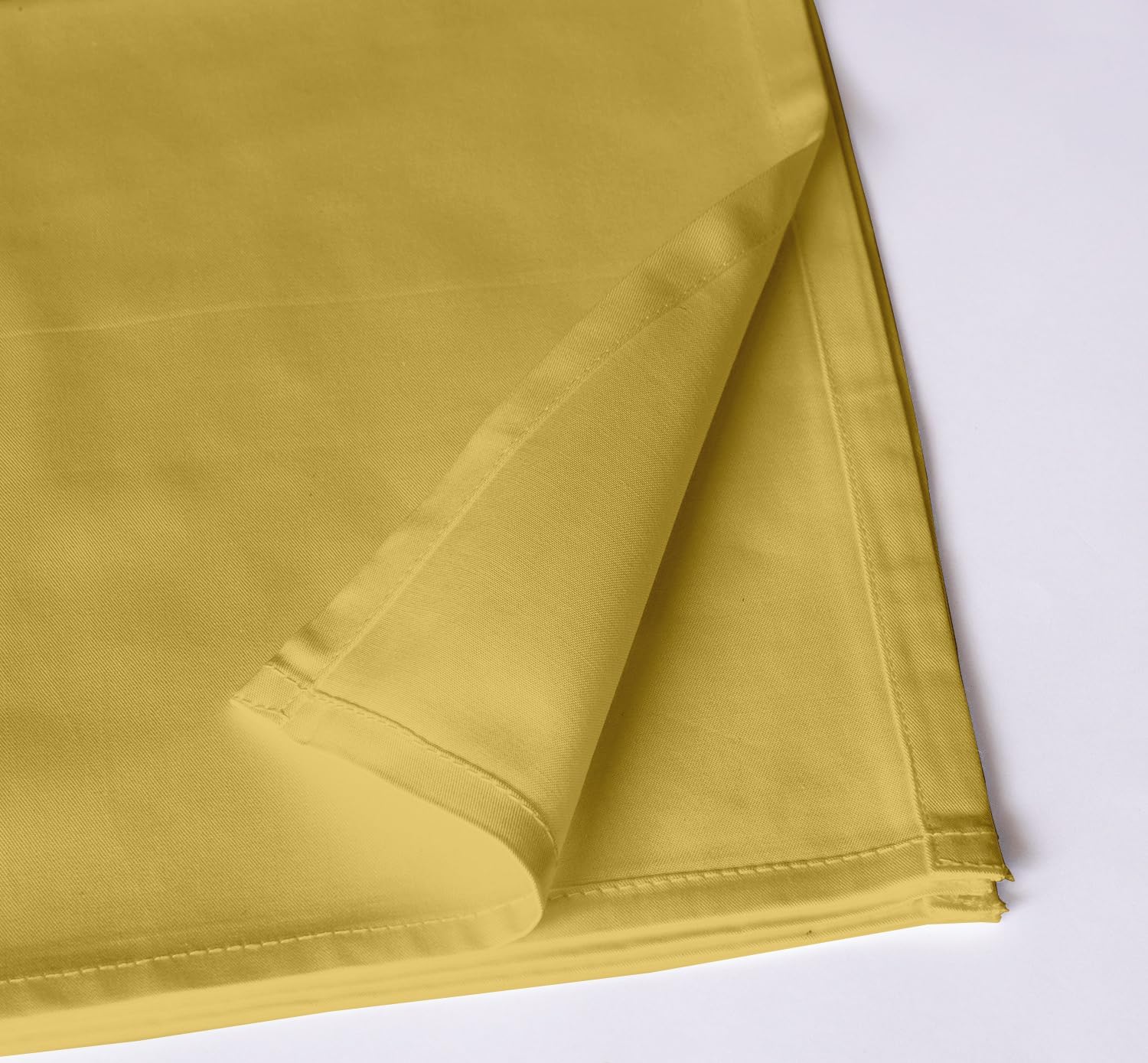 Premium Cotton Twill Napkins - Set of 12, 20-Inch, Yellow Solid Color, Durable & Absorbent Cloth Napkins for Dining, Parties, and Home Decor - Machine Washable